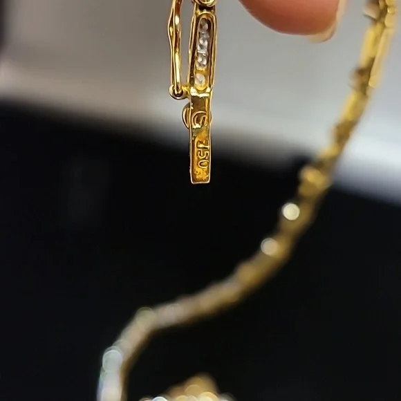 18k Diamond Tennis  Necklace 21 Grams - Picture 7 of 12